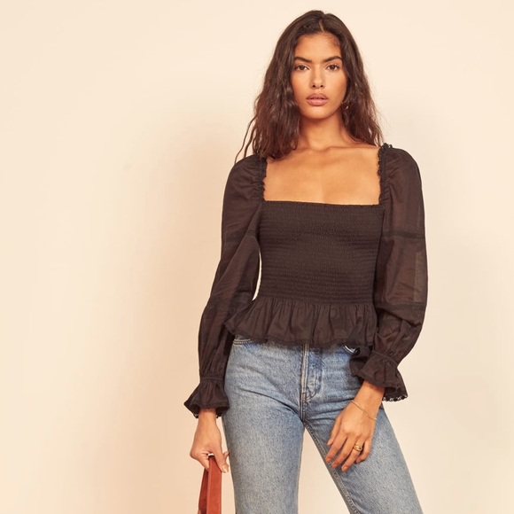 Reformation Roland Top in Black Size XS - Picture 2 of 11